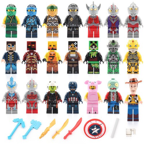 Compatible LEGO Minifigures Avengers Minifigure Alliance Phantom Brick Ninja Minifigure Children's Educational Toy
