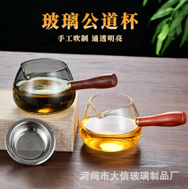 Glass transparent tea set, creative spoon