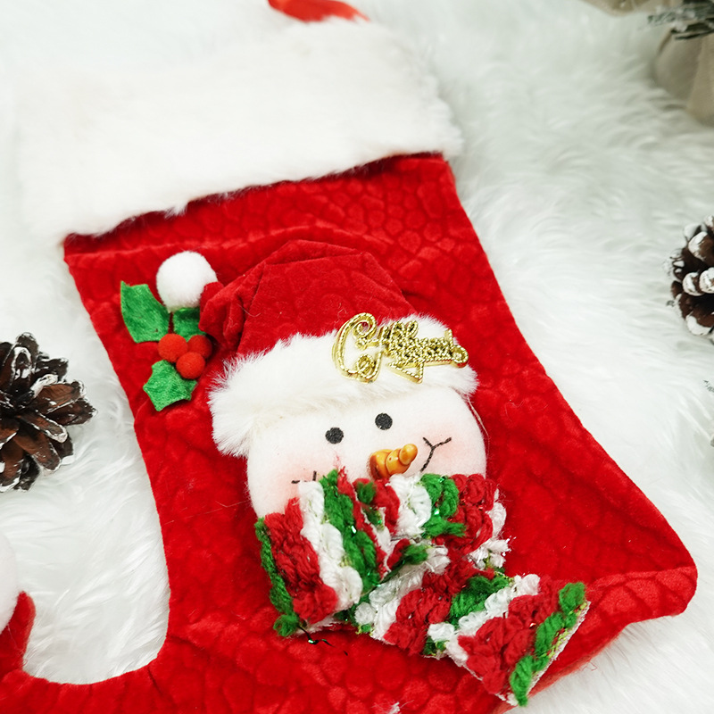 Christmas Snowman Cloth Party Christmas Socks display picture 4