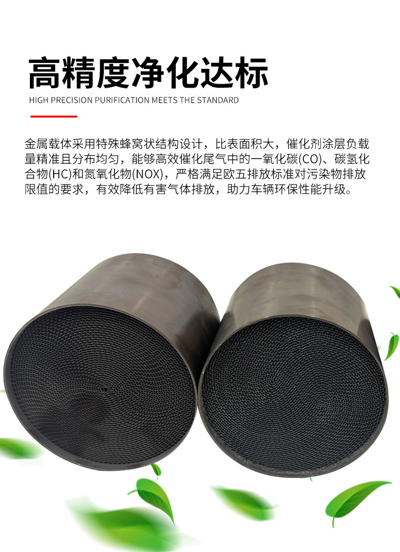 Exhaust Modified Metal Carrier Exhaust Purification Ceramic Core Metal Carrier Three-Way Catalytic Converter Metal Carrier