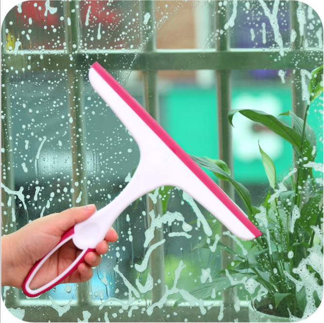 Soft Rubber Glass Scraper Cleaning Tool Glass Window Cleaner Bathroom Tile Double-Sided Wiper Window