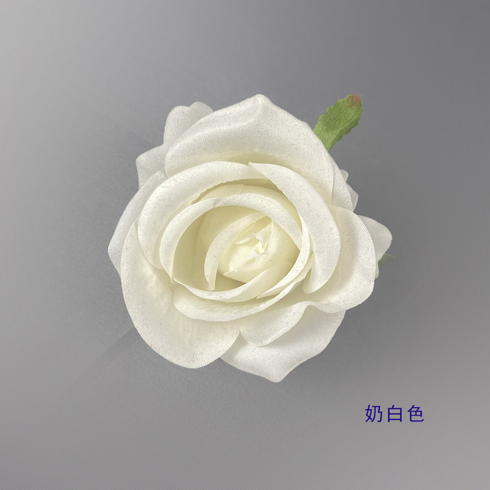 Simulación mini tela de terciopelo de diámetro de 7cm de rosa de alta simulación de cabeza de flor flor flor de pared flor de muñeca flor