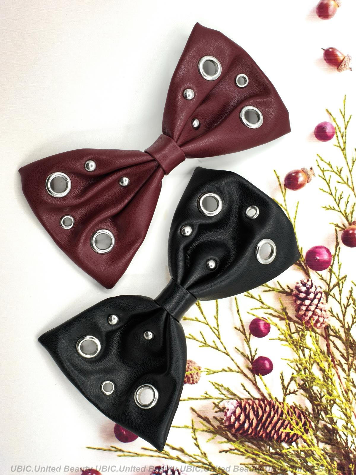 BA250801-PU皮14.5x8.5cm朋克混搭钉扣蝴蝶