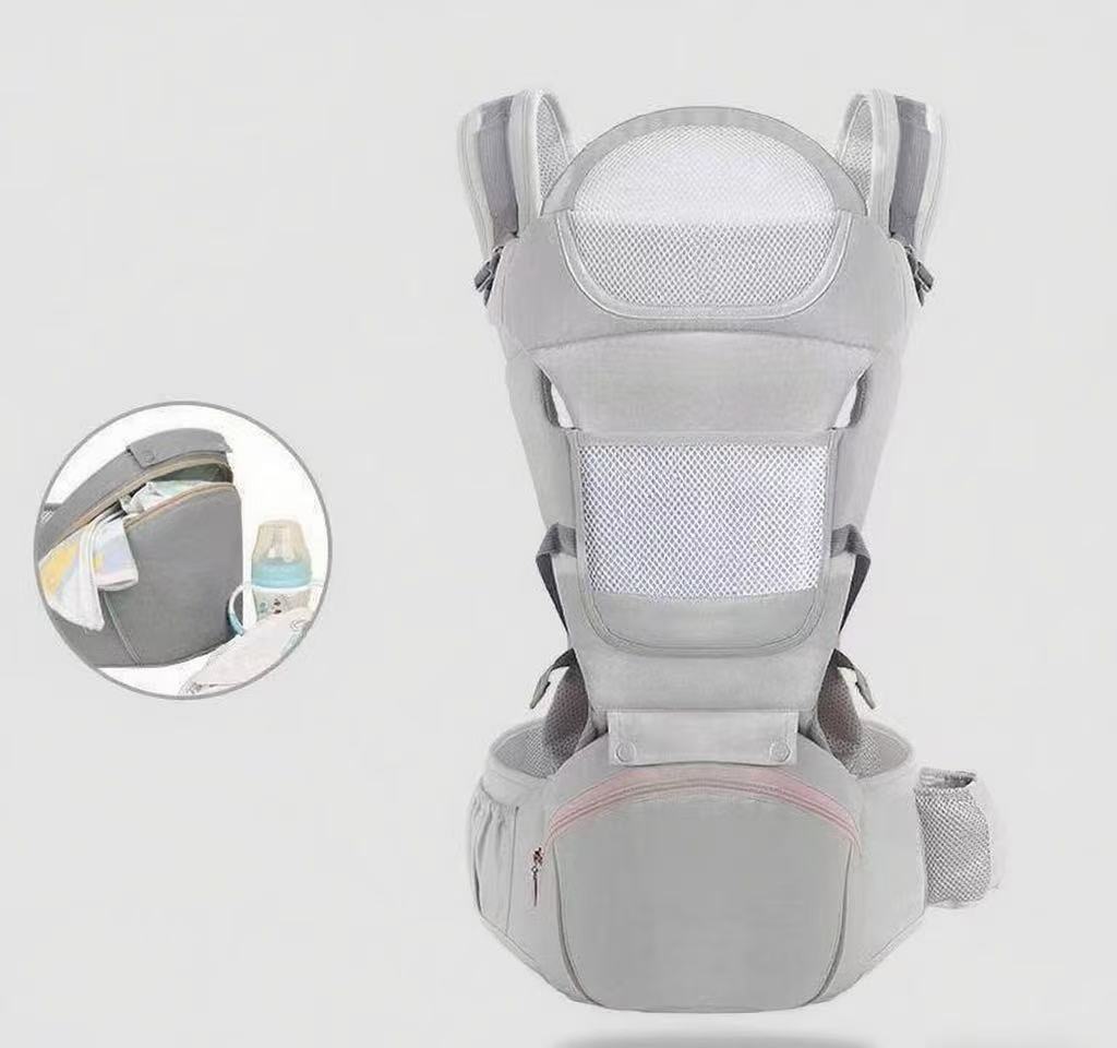 Cintos para bebés, taburete de cintura para bebés ligero multifuncional para cuatro estaciones, asiento delantero y trasero de doble propósito para llevar a un bebé image 12