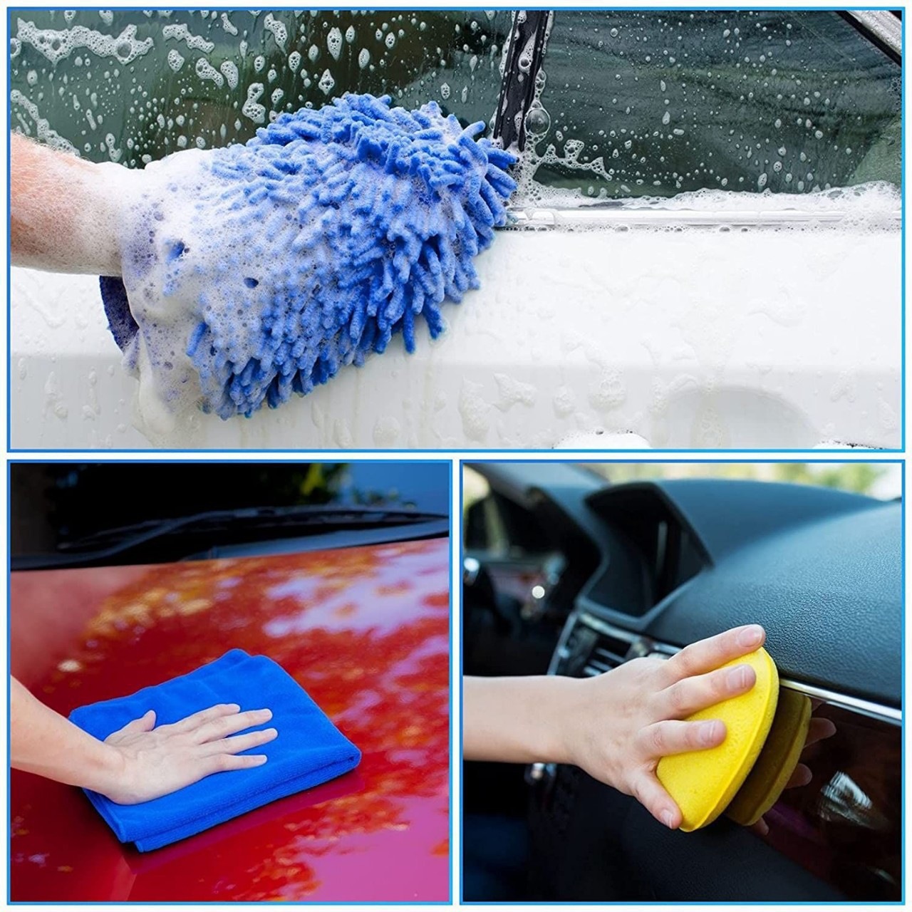 Engine Compartment Cleaning, Car Interior Cleaning Brush, Special Brush, Motorcycle Car Wash Set, Complete Set for Interior Air Conditioning Vents