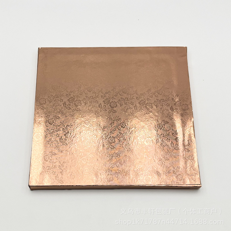 Spot al por mayor 12mm de espesor oro horneado embalaje pastel esterilla de panal base de pastel de aluminio corrugado base de pastel