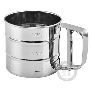 Factory direct stainless steel hand-held flour sieve hand-pressed semi-automatic filter powder sieve small flour sieve