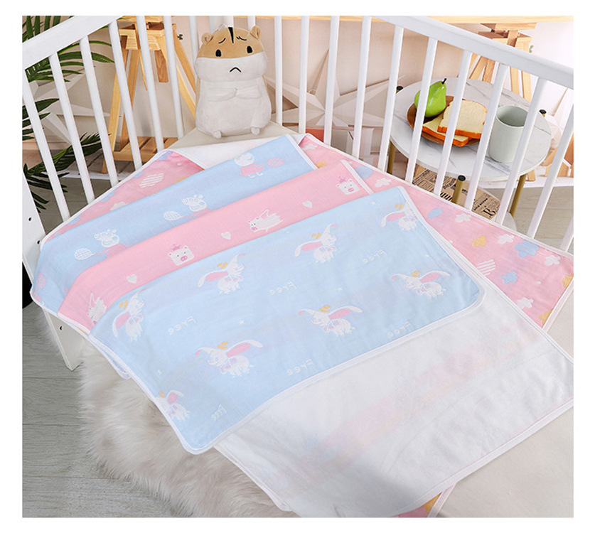 children's cotton breathable waterproof big gauze sheet for new born