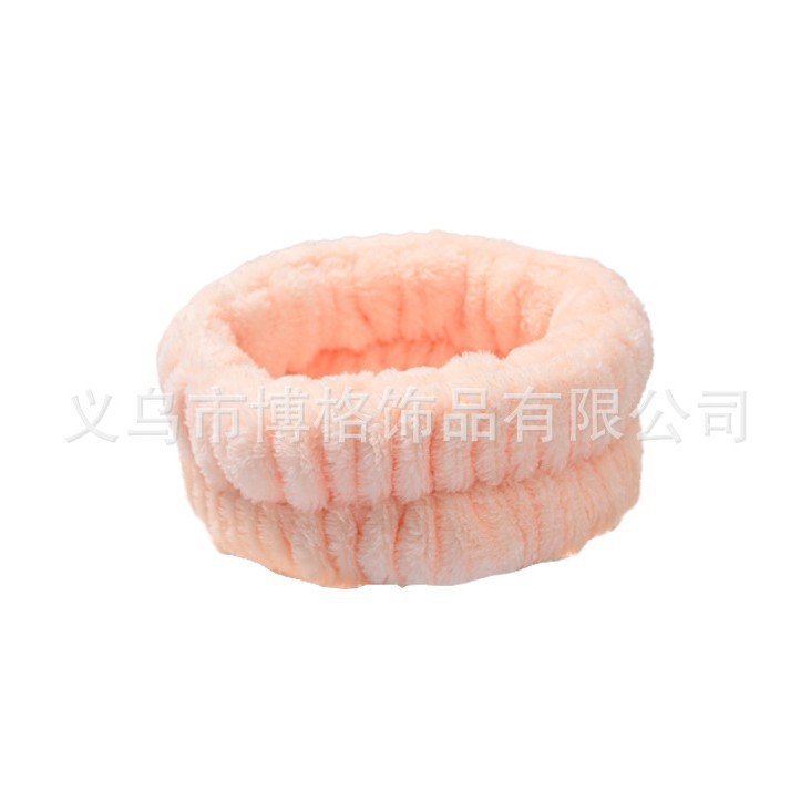 [Suministro especial transfronterizo] Correa para el cabello con cordón de franela europea y americana Correa para el cabello semiacabado de muñeca de felpa de color sólido monocromo