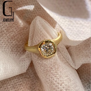 18K Gold Inlaid Laboratory-Grown Diamond D Color Vvs1 Oval 1 Carat Cvd Women's Ring Bracelet