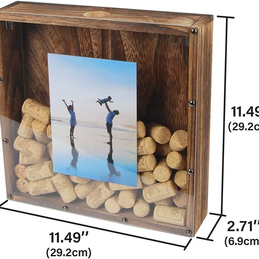 Декоративная коробка для винных пробок, деревянная коробка для хранения пробок, домашняя коробка для винных пробок, деревянные украшения