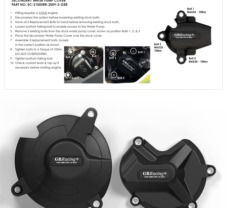 Suitable for Bmw S1000R/Rr Xr Modified Engine Protection Cover Gbracing Anti-Fall Side Cover