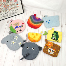 尼泊尔手工羊毛毡零钱包女硬币包卡包卡套日韩系时尚小包