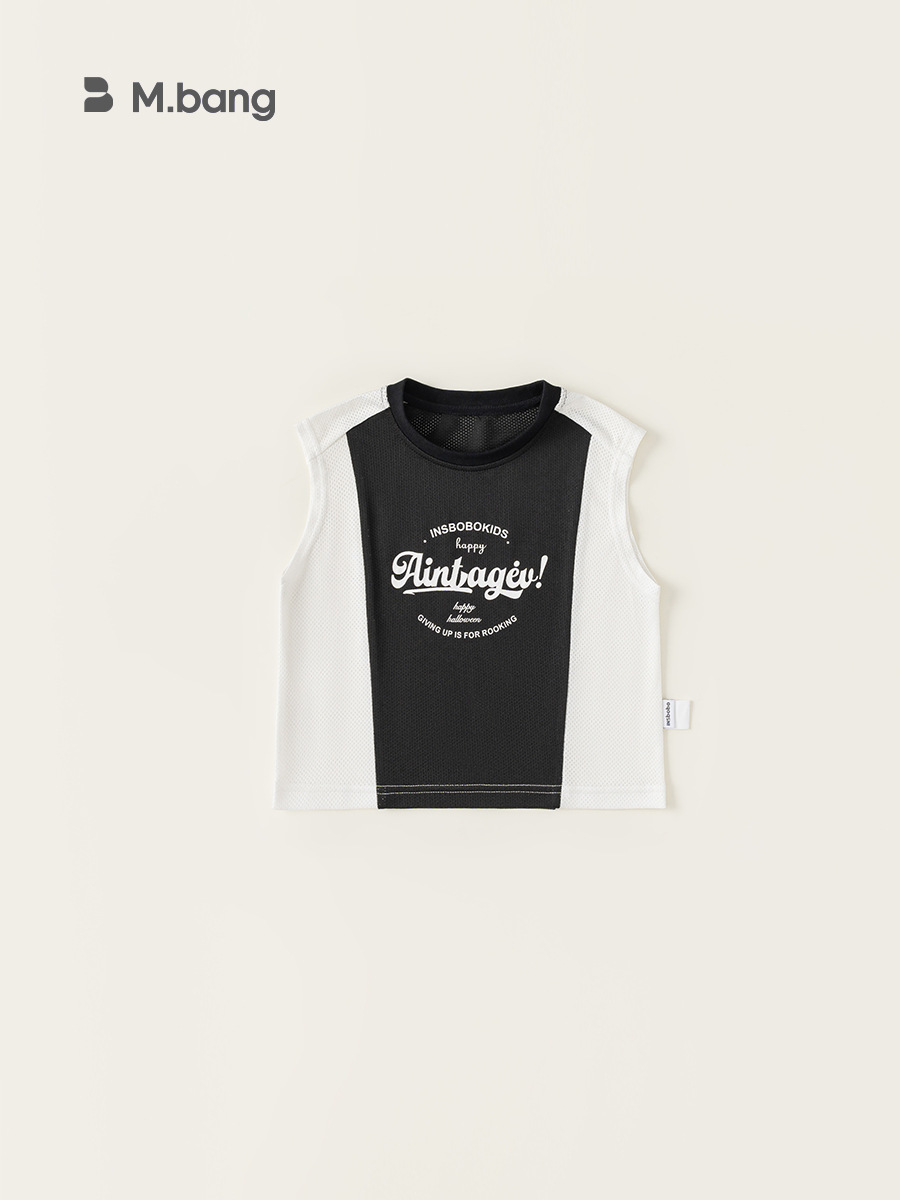 Youbao Ropa para niños Chaleco para niños Camiseta sin mangas para niños Verano Nuevo estilo Camisa a juego de colores de verano para niños XY84211