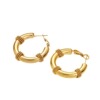 Golden earrings stainless steel, jewelry, European style, does not fade, pink gold, wholesale