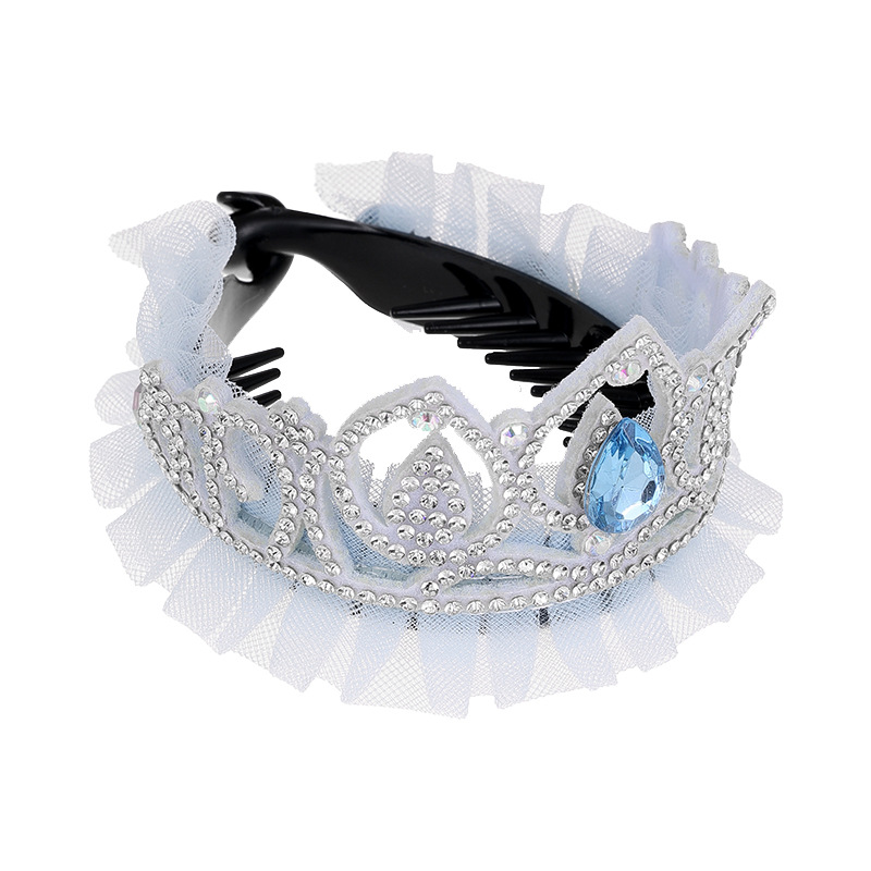Bola de corona de hielo y nieve para niños, cabeza de placa, artefacto para el cabello, hebilla para el cabello, 2025, nuevo tocado de princesa para niñas, sin daño, horquilla