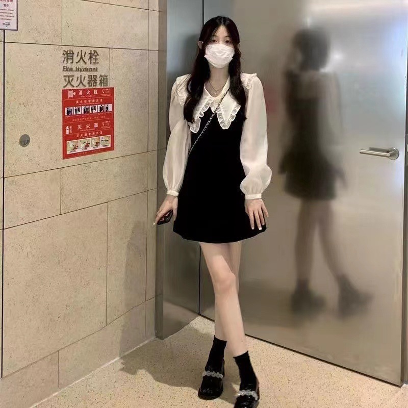 少女法式连衣裙2025早秋初恋甜美感名媛小香风娃娃领设计优雅百搭|undefined