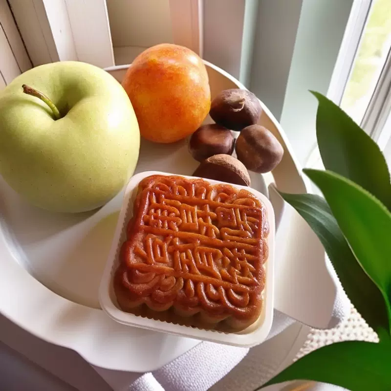 月饼传统手工莲蓉蛋黄月饼150克老字号新昇陽台式月饼