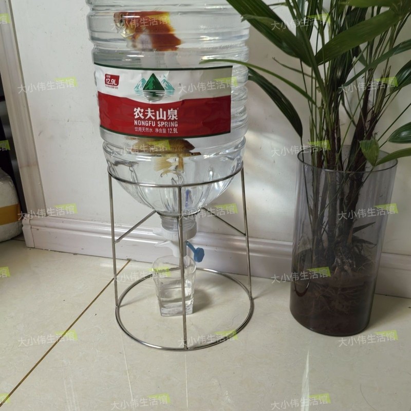 养鱼不锈钢桶装水倒置支架纯净水农夫12.9L矿泉水鱼缸架子|undefined