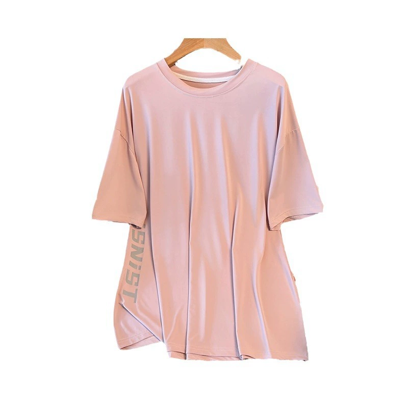 Quick-Dry Silk Sports T-Shirt, Oversize Plus Size Short Sleeve, 3XL–6XL