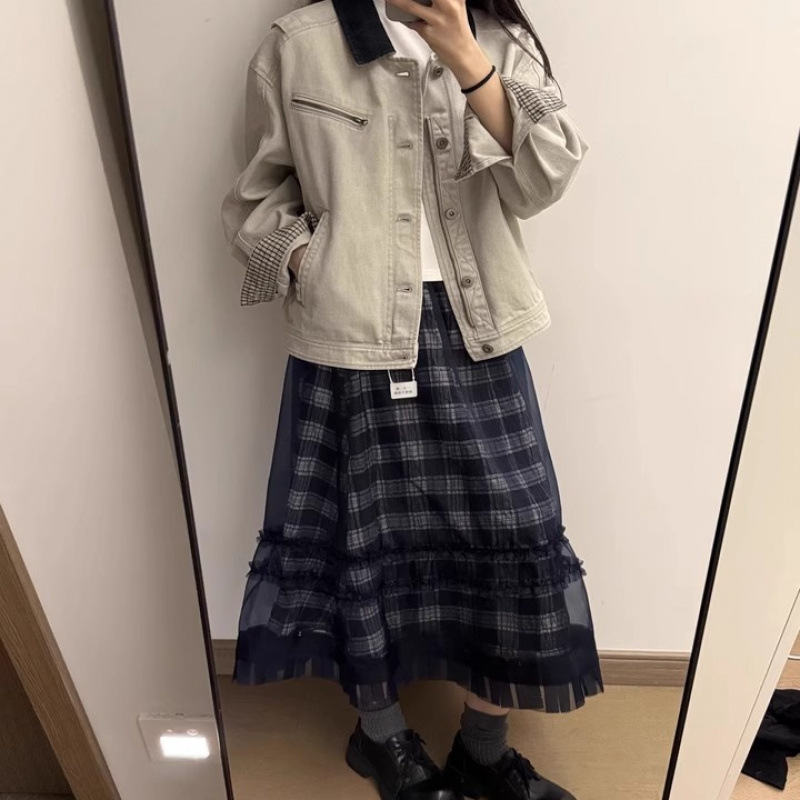 美式复古撞色领工装成衣落色水洗挺阔短夹克外套|undefined