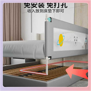 ✅ No-Drill Bed Rail for Baby to Prevent Falls, Bedside Guardrail, Anti-Fall Baby Protection Rail with Heightened Barrier
