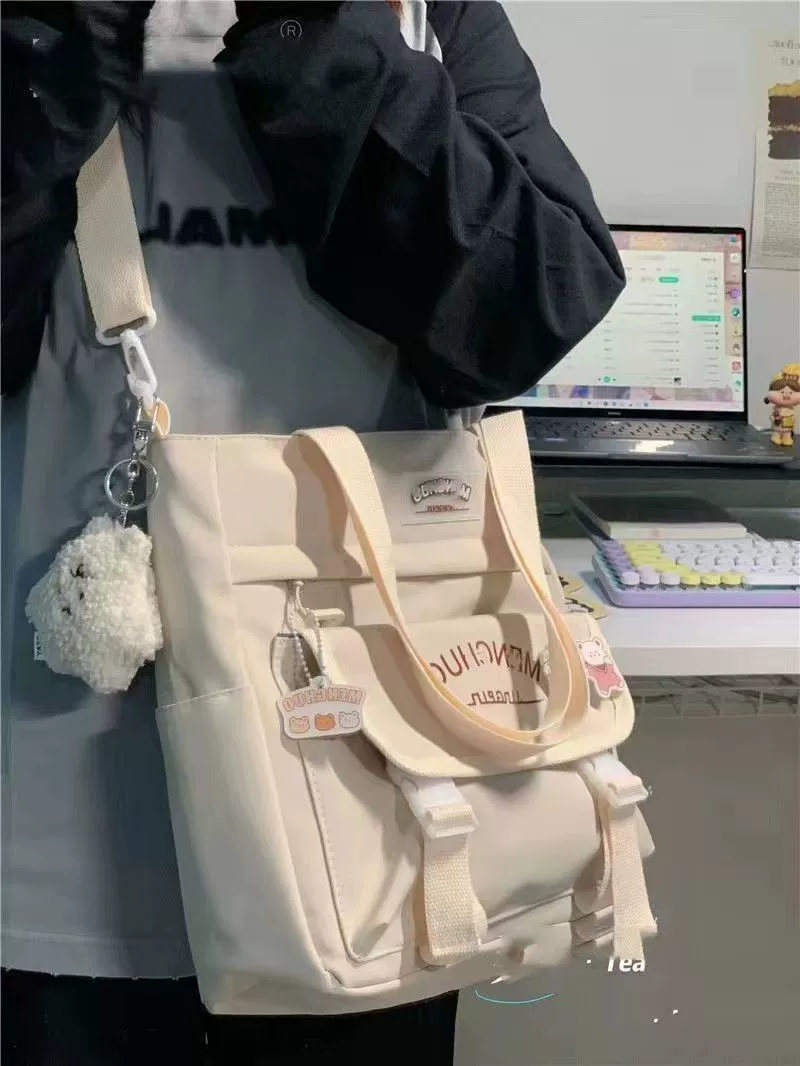 Brand universal shoulder bag, capacious study bag, one-shoulder bag