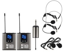 无线麦克风领夹麦头戴麦UHF万能麦A1拖二腰包跨境外贸专供金属