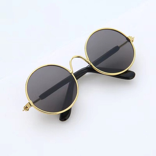 Hobbyist Pet Sunglasses Cat Accessory Fashion Dog Sunglasses Round Cotton Doll 9cm Eyeglasses In Stock