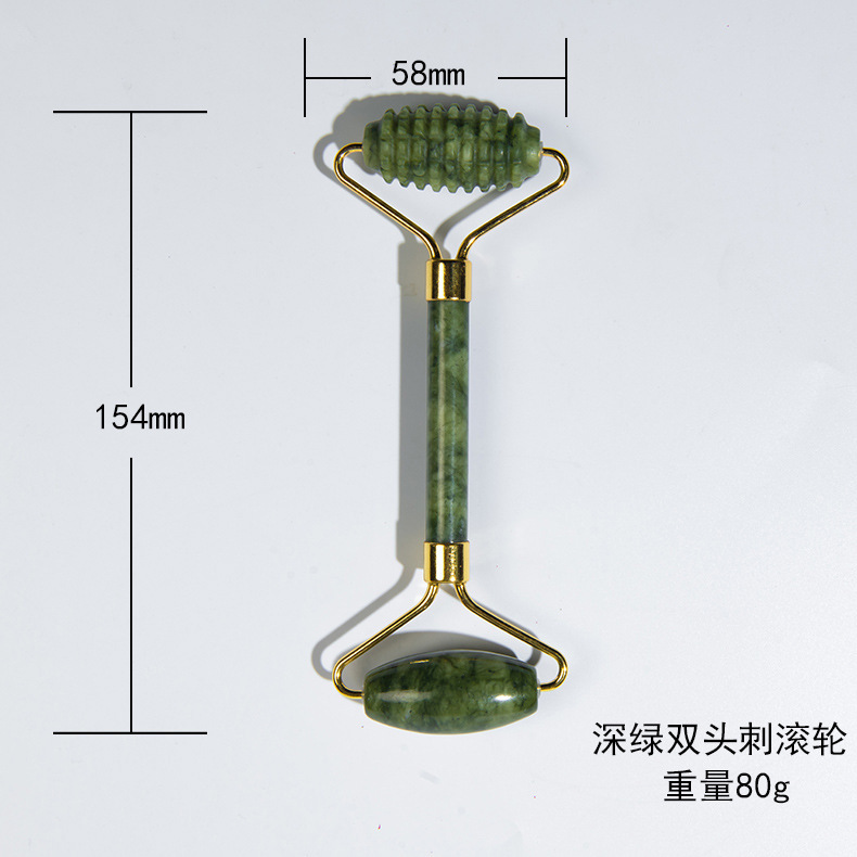 天然翡翠ローラー スクレーピングボード 3点セット フェイシャルマッサージ美容器 スクレーピングシート Xiuyu ローラーメーカー|undefined