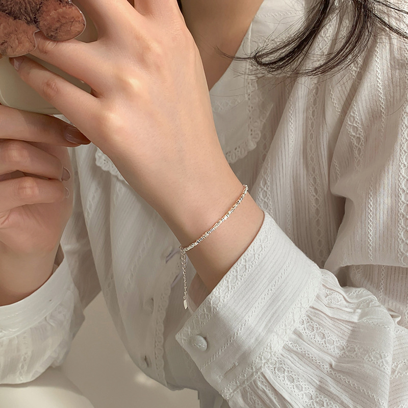 女性用の細かいシルバーブレスレット、シンプルな個性、ニッチなデザイン、気質、新しい中国風のハンドジュエリー卸売|undefined