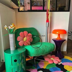 懒人沙发中古风转椅杜威林格休闲椅可旋转客厅小户型设计师单人椅