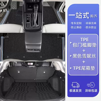 car foot mat star upper — Ayaqaltılar (Kovriklər) - 25-23-hybrid-models-honda-crv-double-layer-black-door-sill-mats-snowy-carpet-trunk-mat