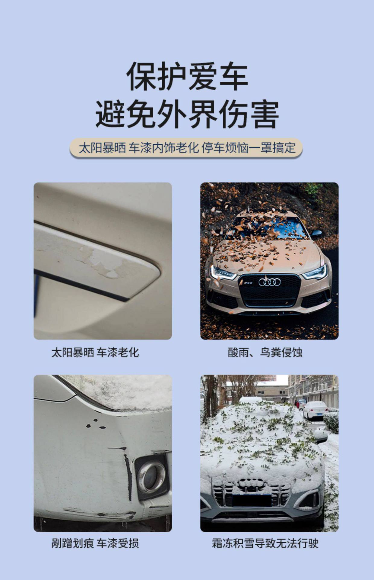 Volkswagen Bora, Lamando, Lavida, Magotan, Passat, Id3, Tiguan Oxford Canvas Sun Protection Car Cover, Rainproof Car Cover