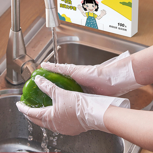 Manufacturer wholesale household take-out corrosion-resistant beauty tpe disposable gloves food-grade catering oil-proof thickening