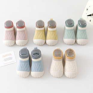 New baby toddler shoes for autumn and winter, baby flying shoes for boys and girls, 1-3 years old, soft sole non-slip breathable mesh shoes
