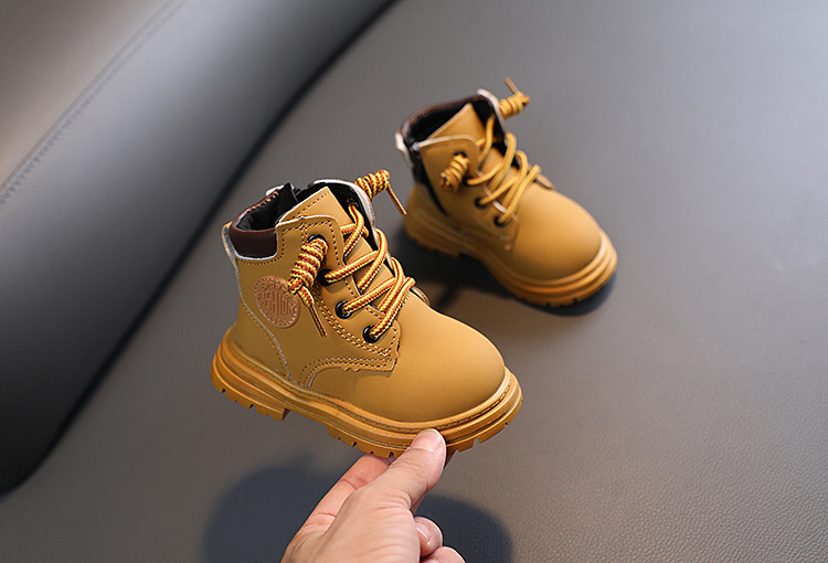 Martin – chaussures pour enfants, bottes courtes décontractées jaunes pour bébés filles et garçons, nouvelle collection automne/hiver 2022_voghion.com