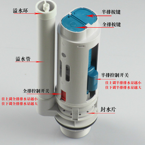 Toilet water tank accessories conjoined/split outlet valve toilet flush toilet plastic water tank drain tube type