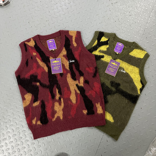 corteiz Haima Wool Vest Niche Trendy Brand Alcatraz Island American Style Retro Casual All-match Sweater Couple's Shirt