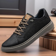 2025春上新潮流男士休闲复古板鞋英伦风轻奢真皮男鞋休闲鞋风潮牌