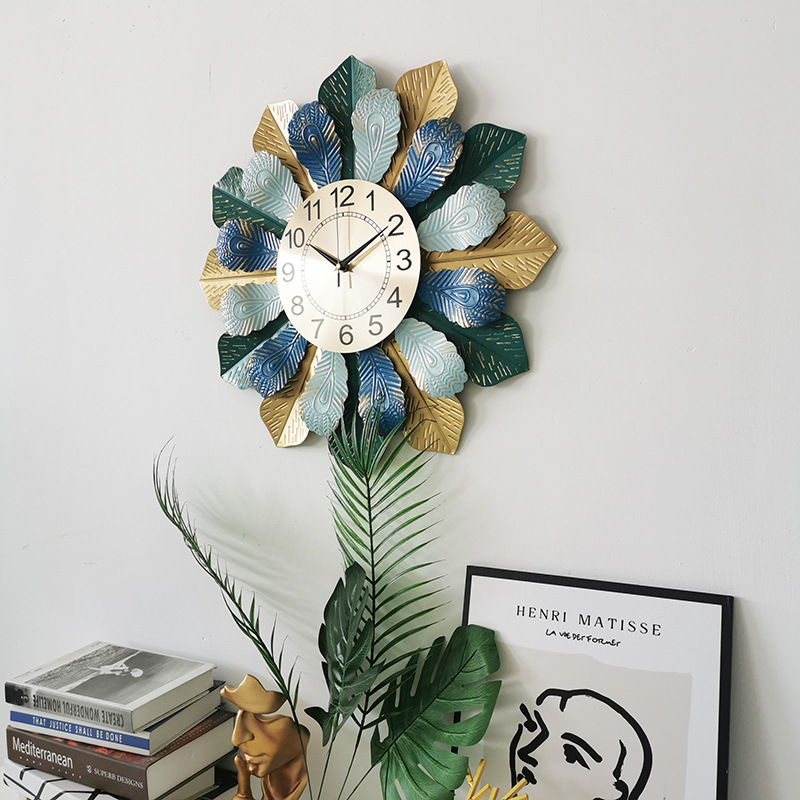 Reloj de cuarzo Reloj de pared de hierro Reloj de pared Retro Reloj decorativo Reloj de pared americano Reloj de pared Amazon Venta caliente Reloj de pared