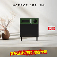 MORRORART莫纳S1舒眠边柜蓝牙音箱 指纹解锁床头柜氛围灯无线充电