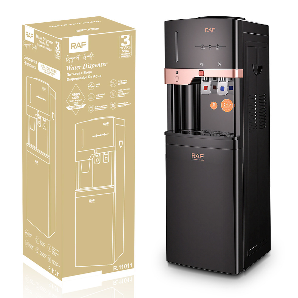 Dispensador de agua de compresor europeo RAF dispensador de agua vertical de barril doméstico dispensador de agua caliente y caliente dispensador de agua vertical