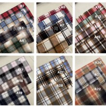 法兰绒毛呢格子 外套格子面料 270-450GSM  实力色织工厂直销