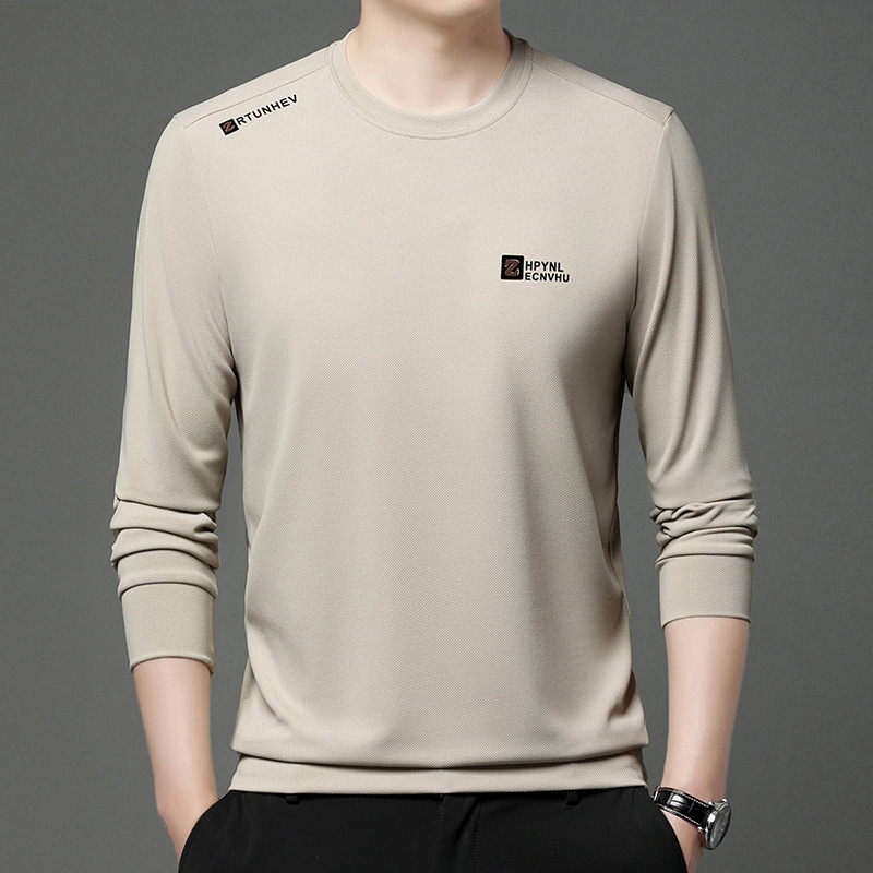 Spring 2024 Men's Crewneck Sweater Fashionable Korean Style Youth Men's Loose Printed Top Base Shirt Knit Sweater