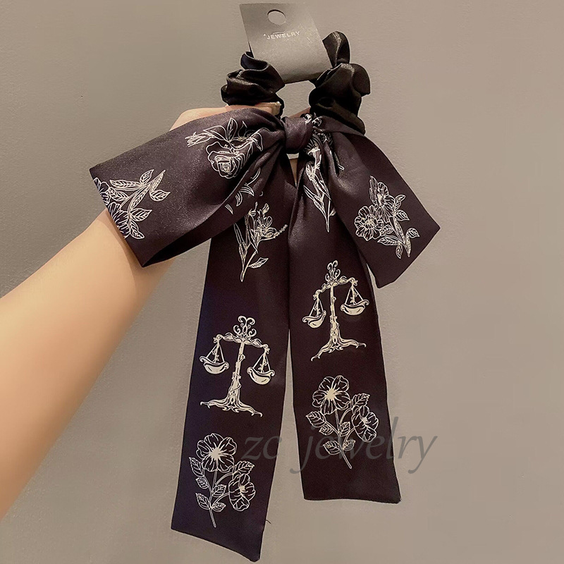 Bozo de arco floral largo flotador francés elegante cinta corda de cabello de alta calidad temperamento cubierta de cabello