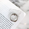 Transparent ring buckle-bear head