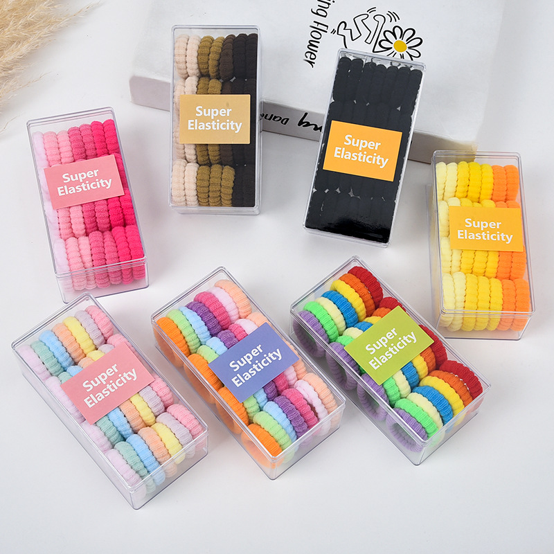 La banda para el cabello de los niños no daña el cabello, la cuerda para el cabello de cola de caballo alta, la cuerda para la cabeza, la banda de goma elástica duradera para niñas, la funda de cuero para niñas