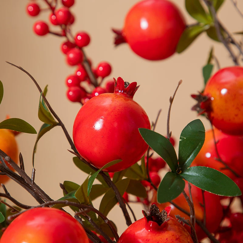 Хатчинг новаяLiving высококлассная симуляция гранатовый persimmon красный фруктовый букет украшение для гостиной настольные цветочные бутылки декоративный подарок