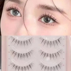 仿真自然漫畫感假睫毛M10透明細梗不易變形白月光自然上睫毛批發